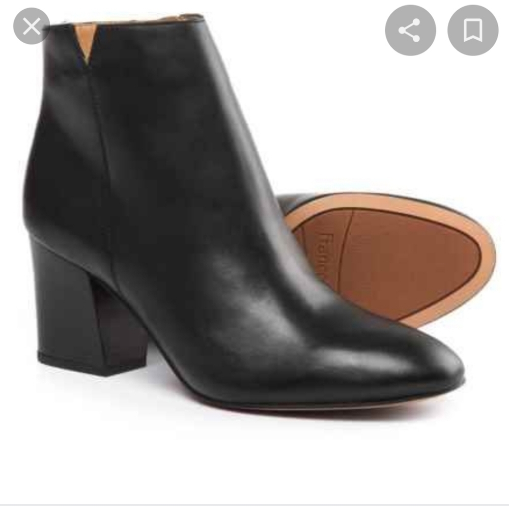 Franco Sarto Olympia Black Leather Boots